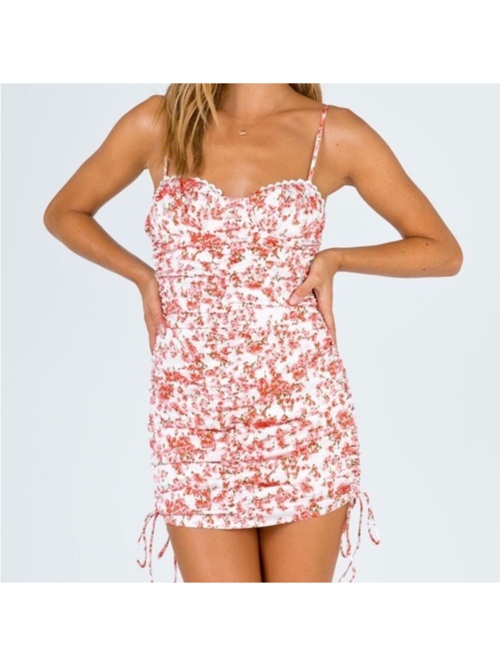 Princess Polly Caele Pink Floral Mini Dress | NWT Size 2 | Going Out Party - Picture 4 of 14